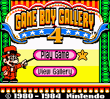 Gameboy Gallery 4 title screen for GameBoy Color